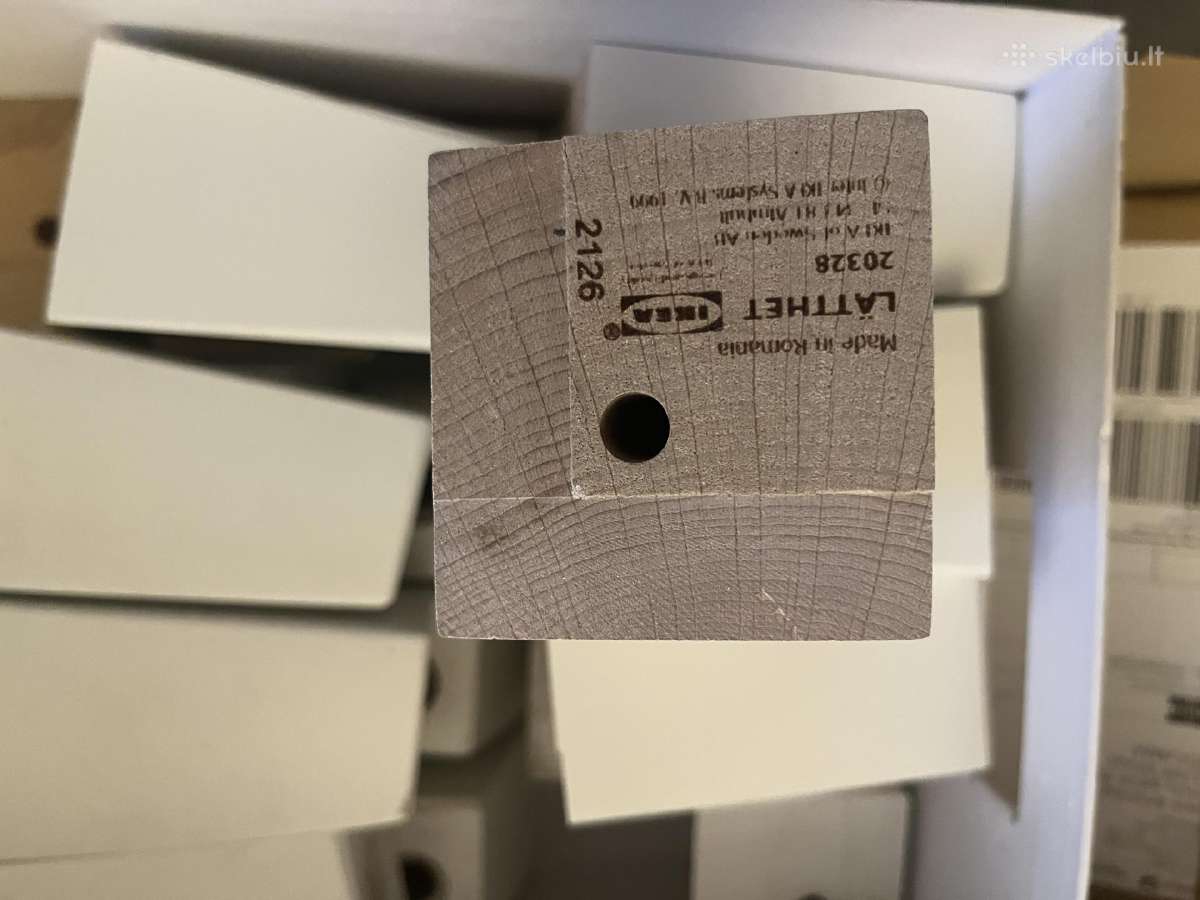 Ikea Lätthet baltos medinės kojos spintoms - nuotraukos Nr. 2
