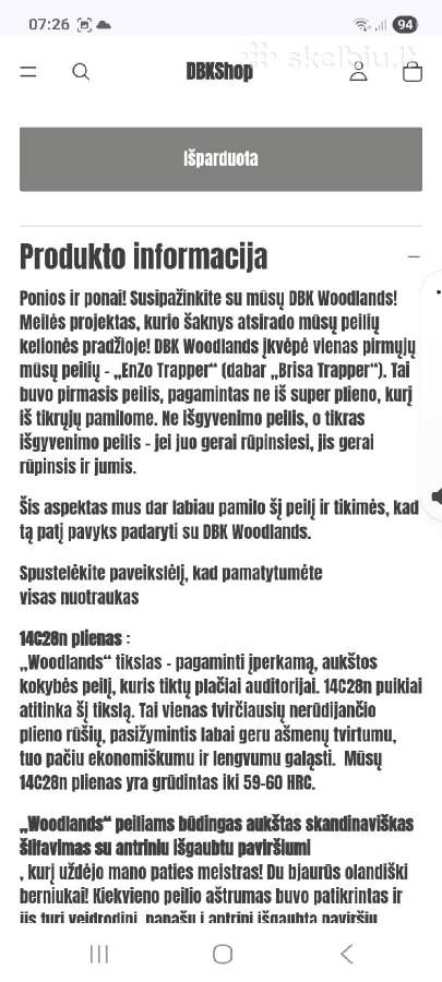Naujas Dbk peiliukas - nuotraukos Nr. 4