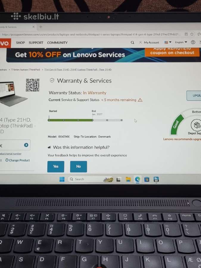 Lenovo Thinkpad T14 gen 4 - nuotraukos Nr. 10