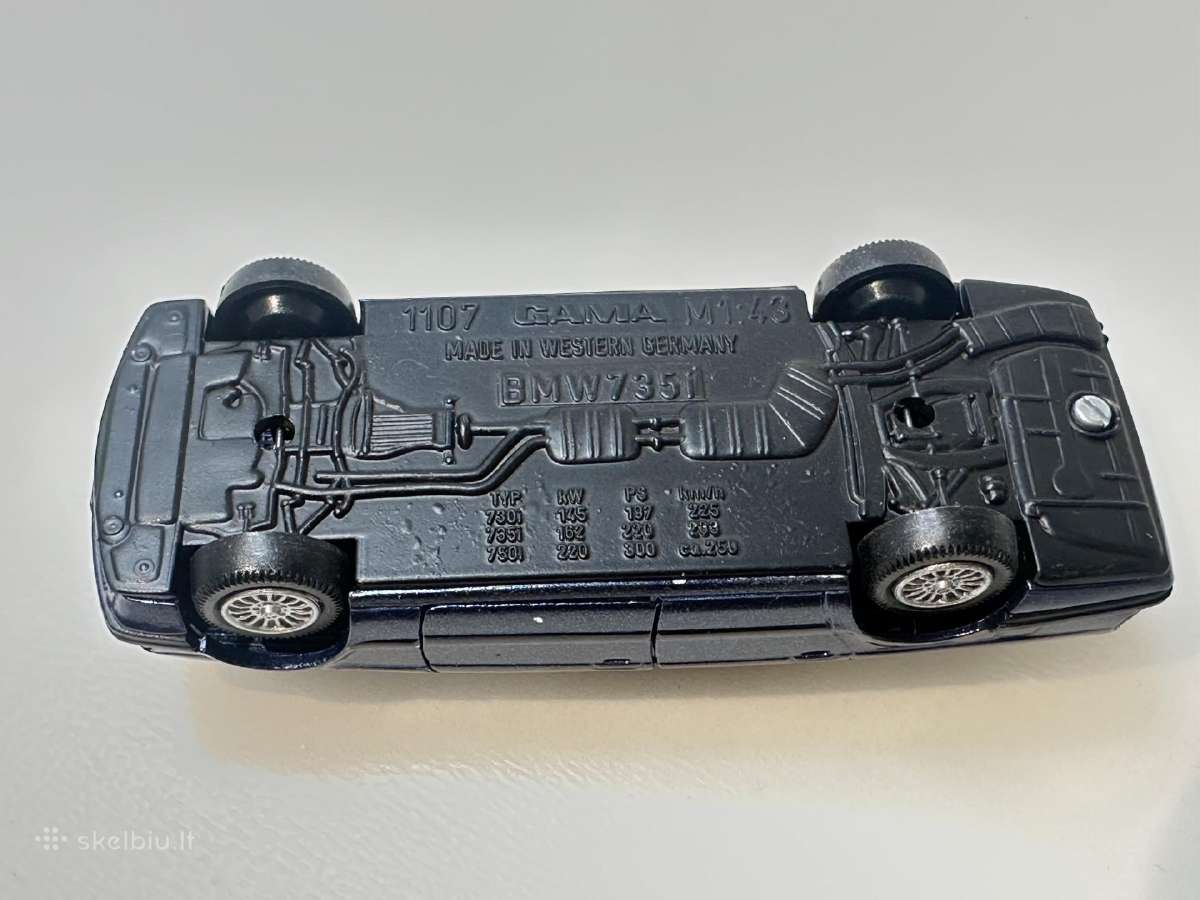 Bmw 7er 735i E32 1986 mėlyna 1:43 Gama Germany - nuotraukos Nr. 7