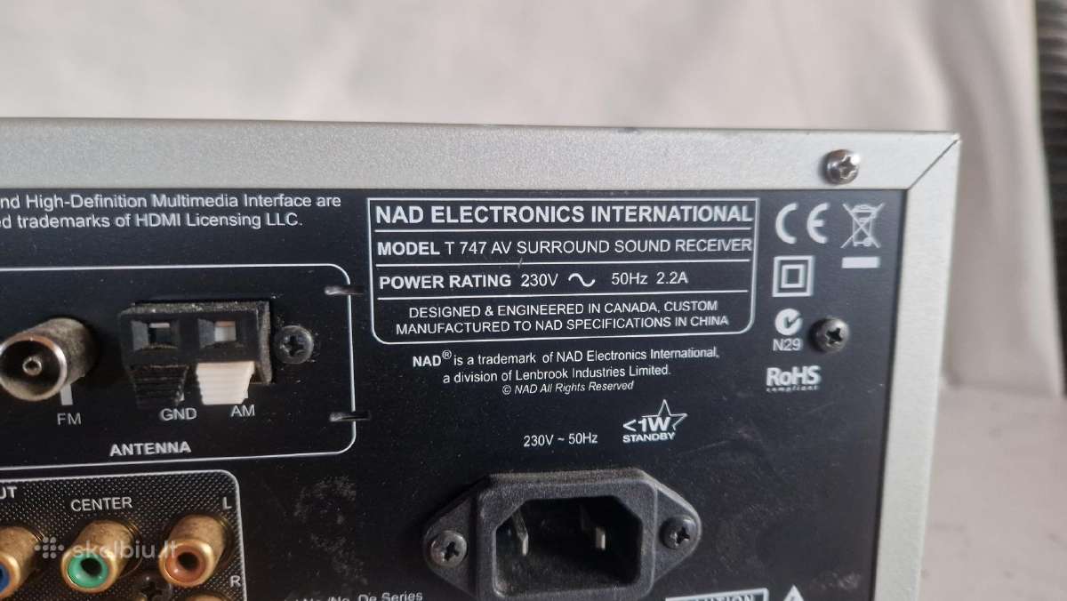 Nad T747 7.1 AV receiver Veikiantis - nuotraukos Nr. 12