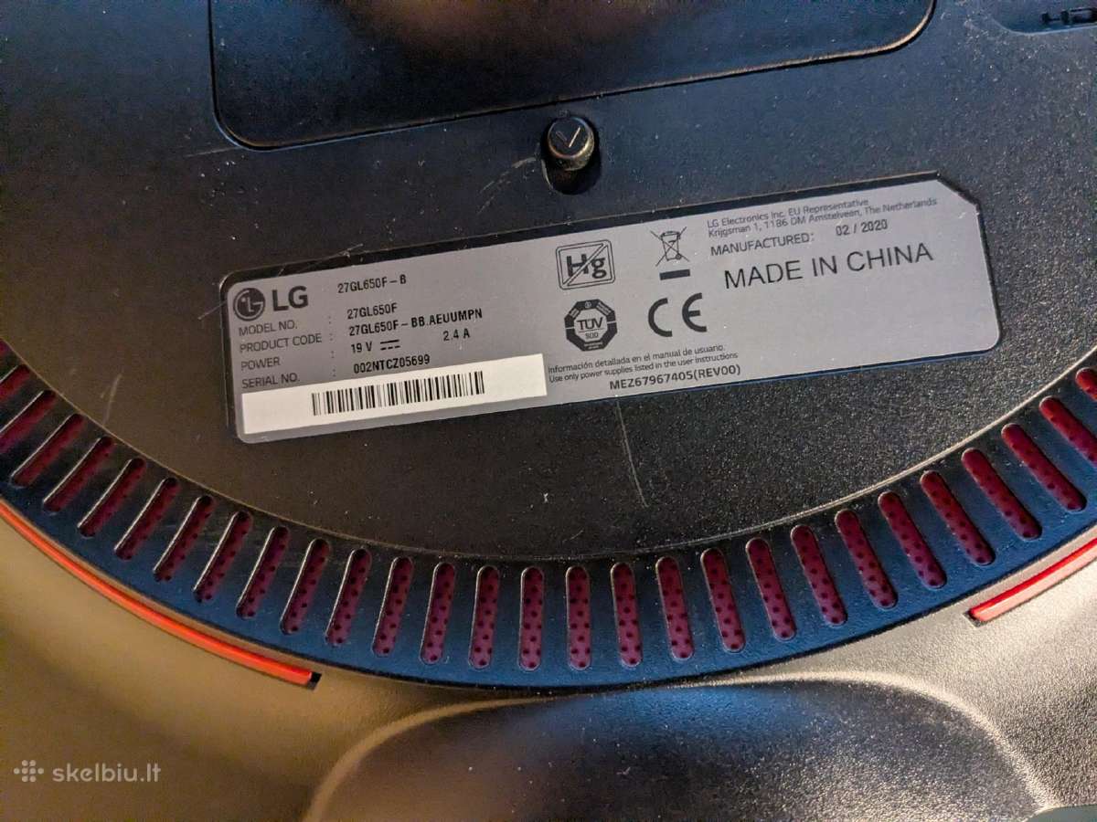 Monitorius Lg27gl650f - nuotraukos Nr. 3
