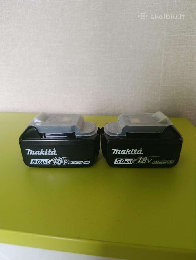 2vnt akumuliatoriai Makita(18v 5.0ah)+įkroviklis - nuotraukos Nr. 2