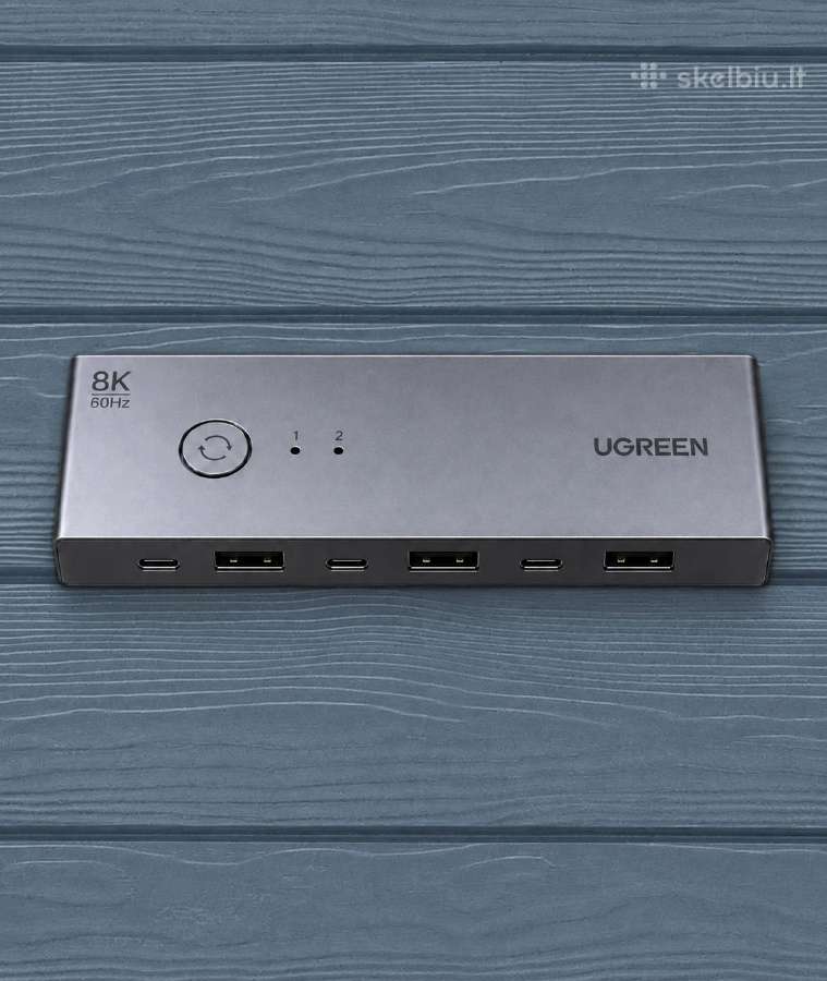 Ugreen Displayport Kvm Switch 2 In 1 Out 8k 60hz - nuotraukos Nr. 2