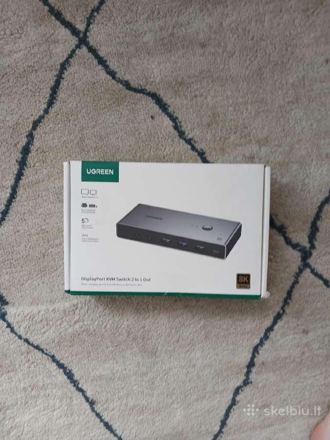 Ugreen Displayport Kvm Switch 2 In 1 Out 8k 60hz - nuotraukos Nr. 3