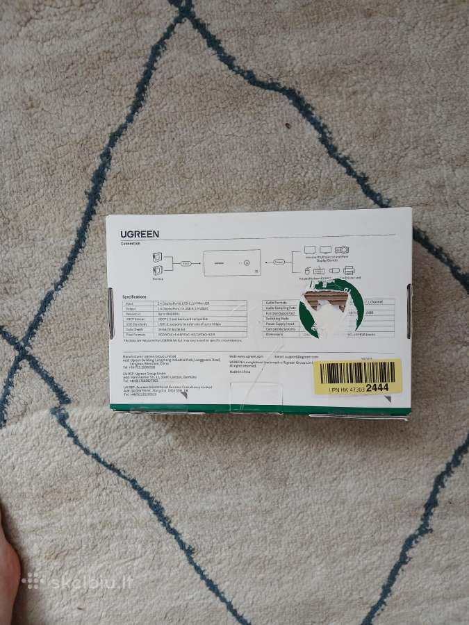 Ugreen Displayport Kvm Switch 2 In 1 Out 8k 60hz - nuotraukos Nr. 4