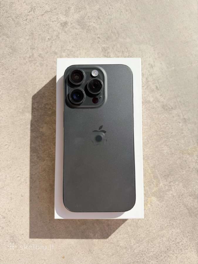iPhone 15 Pro, 256gb, Black Titanium - nuotraukos Nr. 3