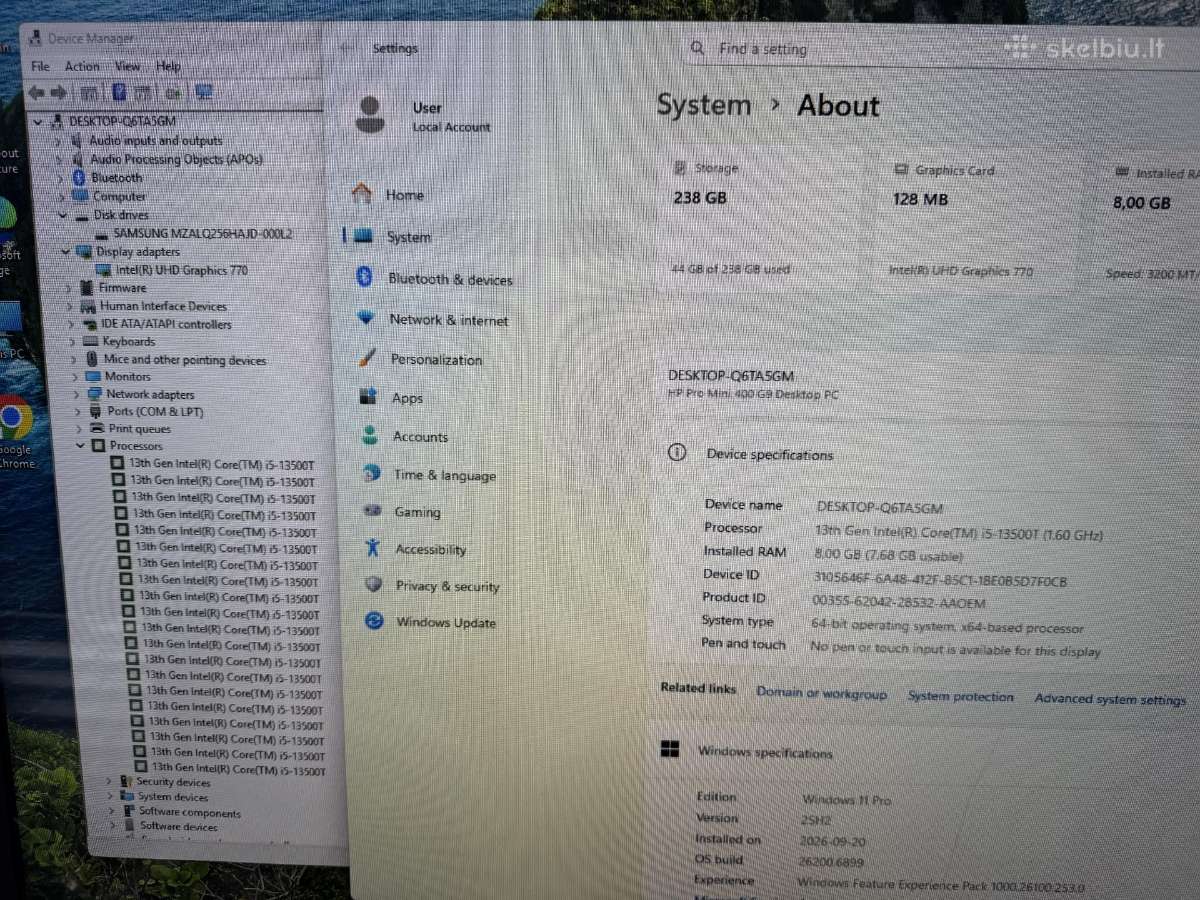 Hp Pro Mini 400 G9 i5-13500t - nuotraukos Nr. 6
