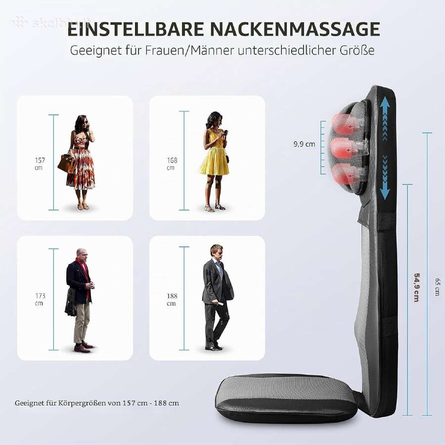 Snailax Shiatsu kaklo ir nugaros masažuoklis - nuotraukos Nr. 5