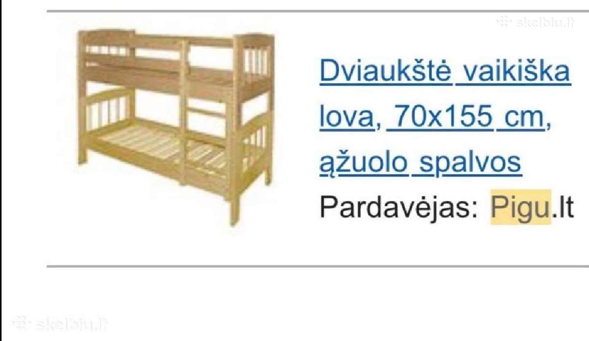 Dviaukštė lova - nuotraukos Nr. 2