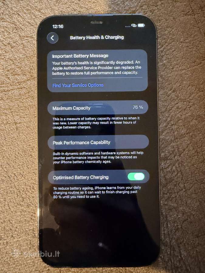 Parduodamas iPhone 12 Pro Max, 128 GB. - nuotraukos Nr. 3