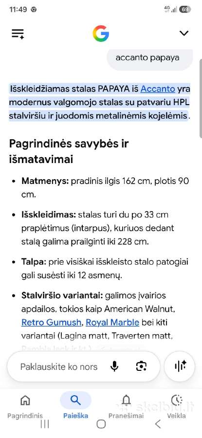 Accanto naujas stalas, be defekto. - nuotraukos Nr. 4