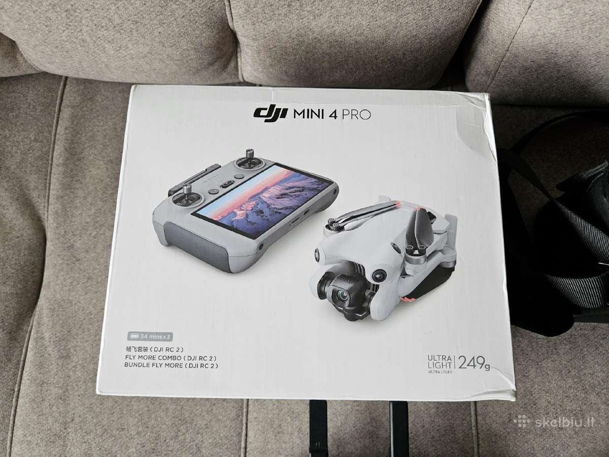 Dji Mini 4 Pro Fly More Combo Rc2 + 128gb Microsd - nuotraukos Nr. 2