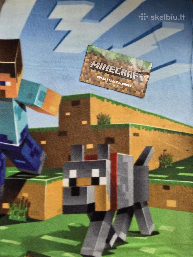 Naujas Mojang Minecraft flisinis pledas 130x170 - nuotraukos Nr. 2