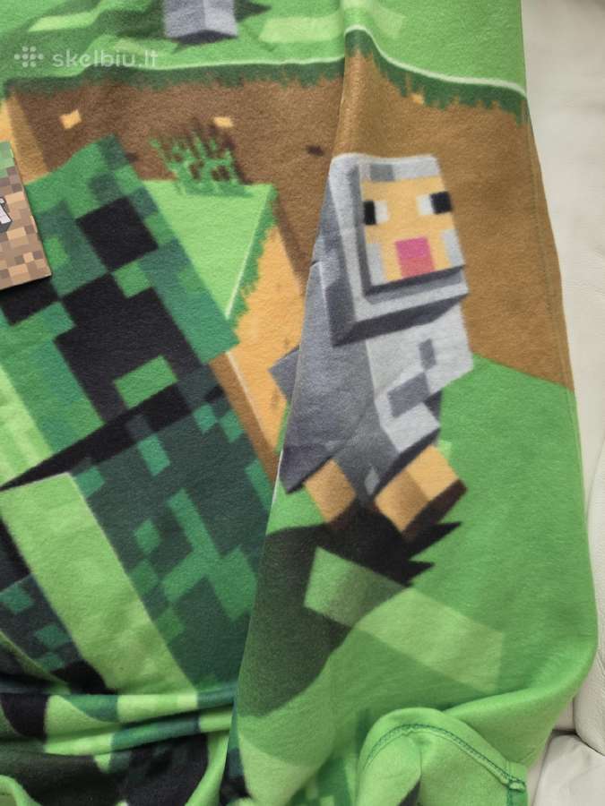 Naujas Mojang Minecraft flisinis pledas 130x170 - nuotraukos Nr. 5