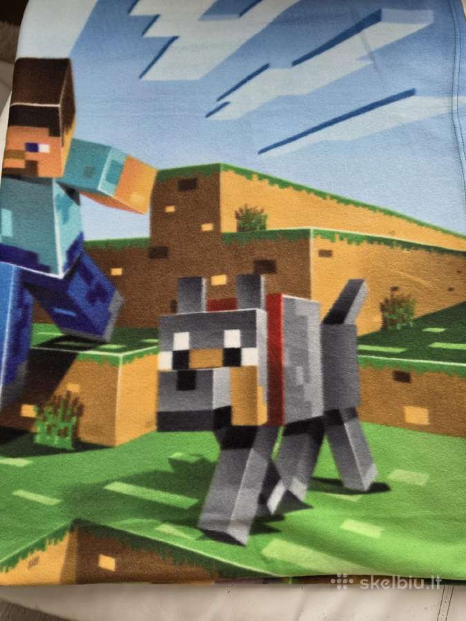 Naujas Mojang Minecraft flisinis pledas 130x170 - nuotraukos Nr. 13