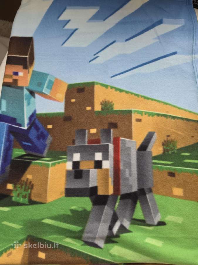 Naujas Mojang Minecraft flisinis pledas 130x170 - nuotraukos Nr. 14