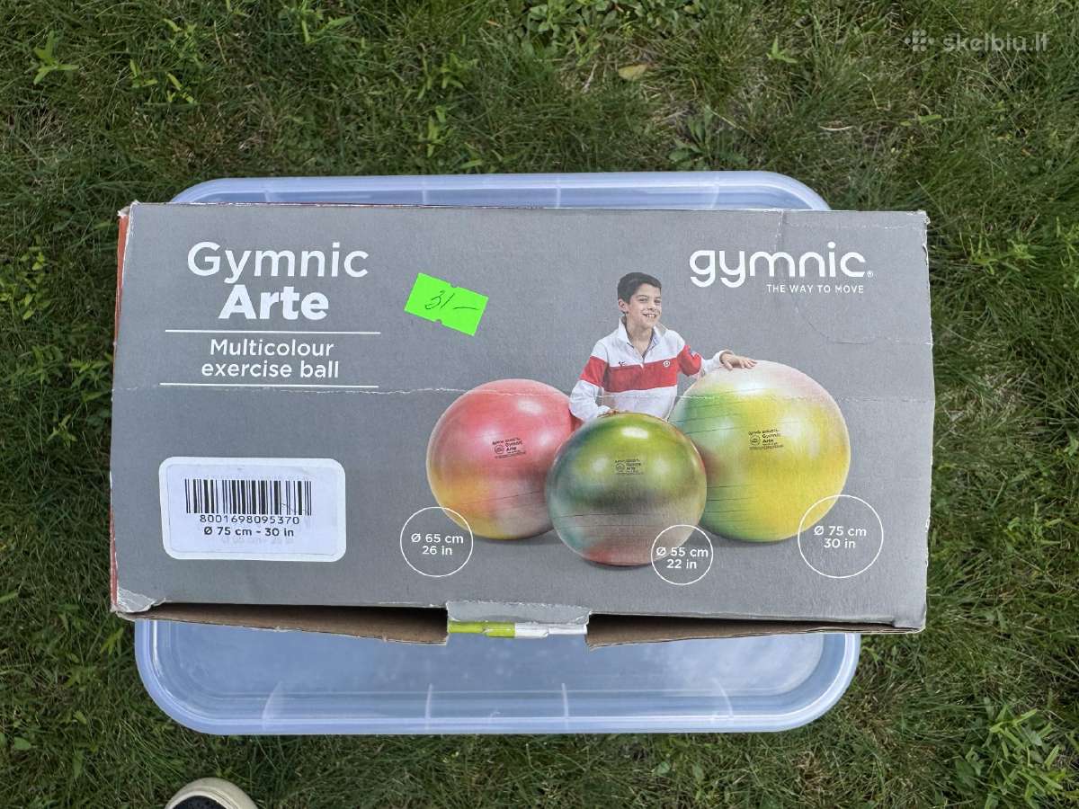 Naujas Gymnic Arte kamuolys mankštai 75cm - nuotraukos Nr. 6