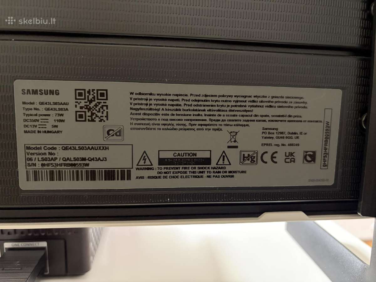 Qled Samsung The Frame Qe43ls03aau (43") 4k Ultra - nuotraukos Nr. 12