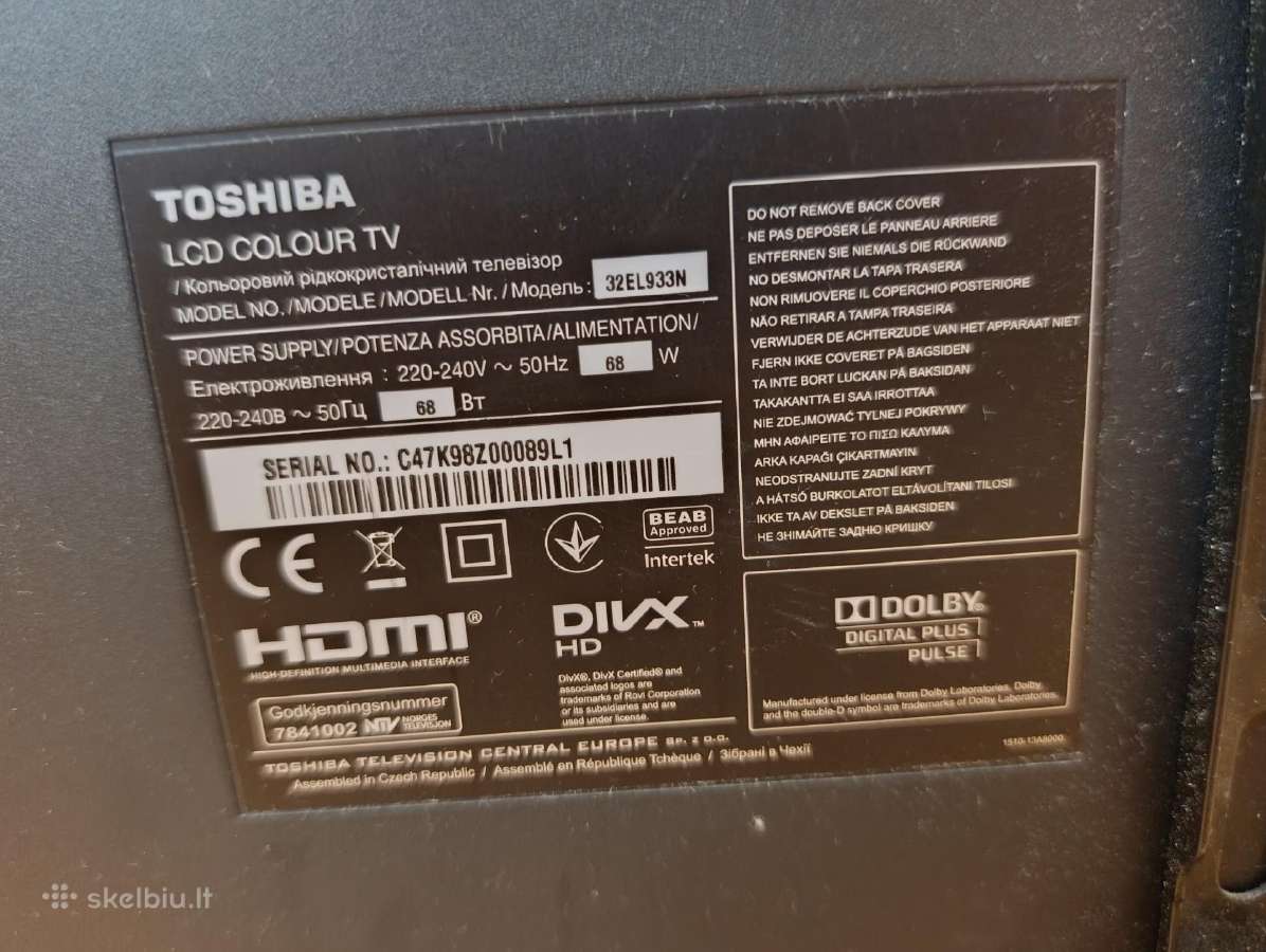 Toshiba Televizorius - nuotraukos Nr. 2
