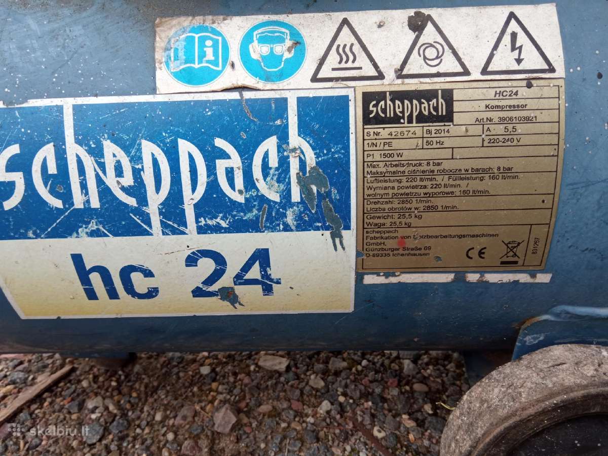 Oro kompresorius Sceheppach Hc 24 - nuotraukos Nr. 2