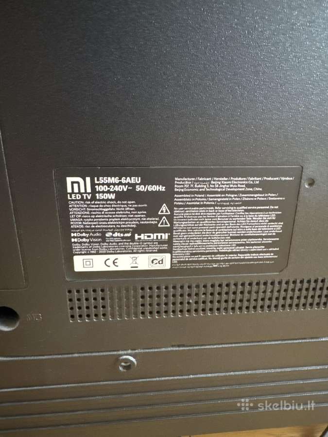Xiaomi TV P1 55 Smart TV Android - nuotraukos Nr. 4