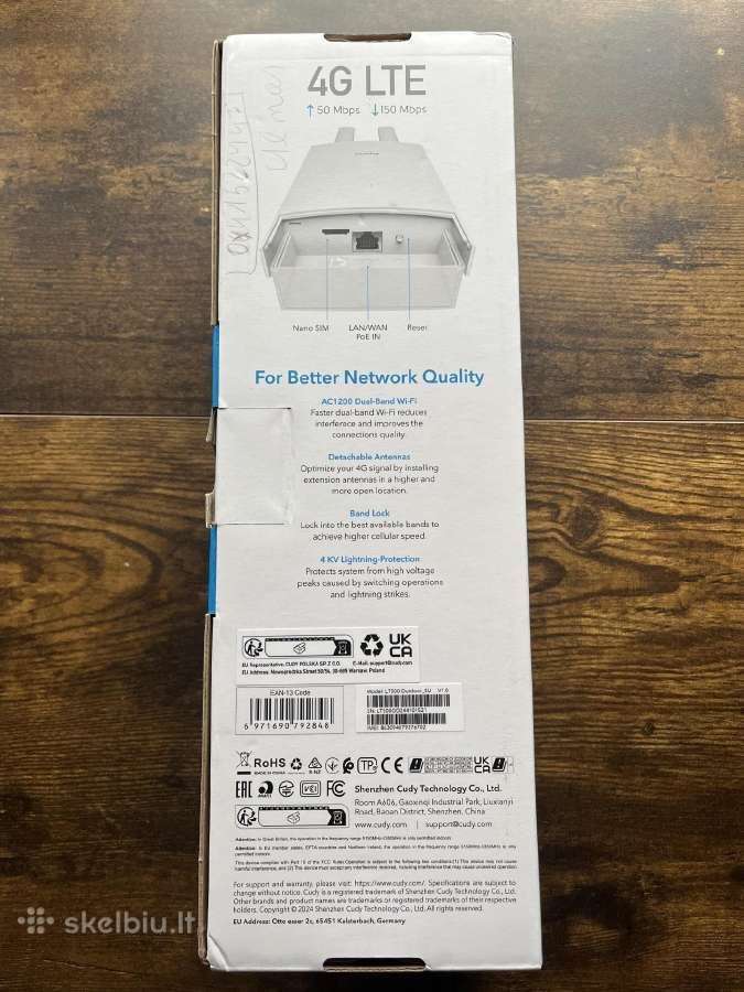 Cudy 4G Ac1200/lt500 marsrutizatorius - nuotraukos Nr. 4