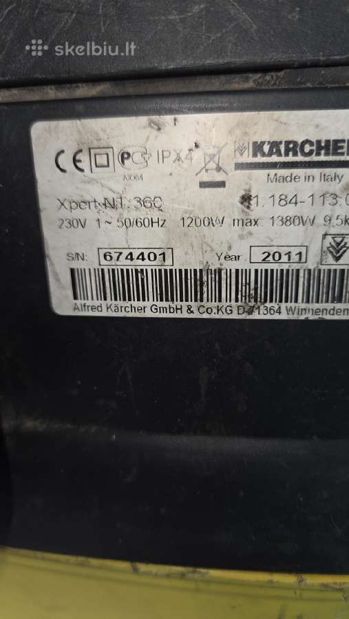 Statybinis siurblis Karcher Xpert Nt 360 - nuotraukos Nr. 3