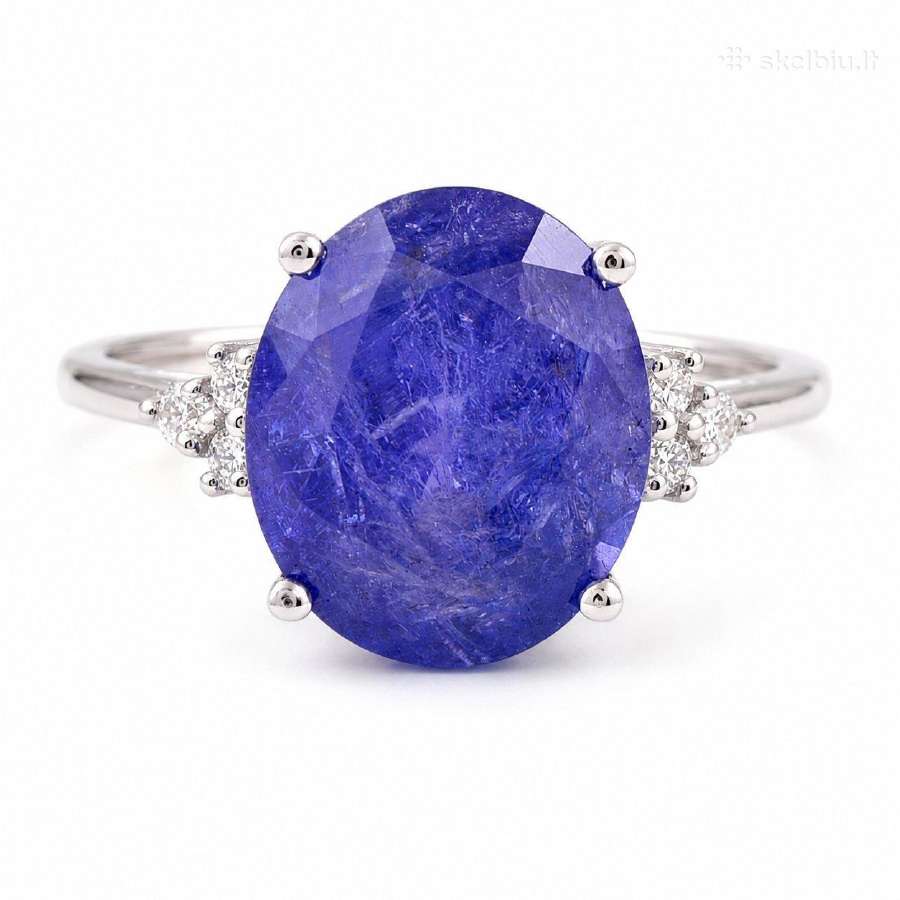 Žiedas su 6,23 ct tanzanitu ir briliantais - nuotraukos Nr. 6