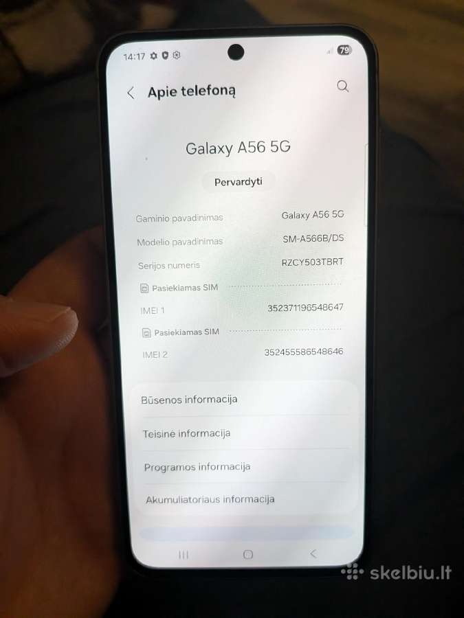Samsung Galaxy A56 128/8gb 5G beveik nenaudotas - nuotraukos Nr. 5