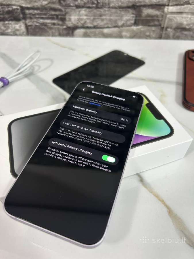iPhone 14 128gb 85% Purple - nuotraukos Nr. 9
