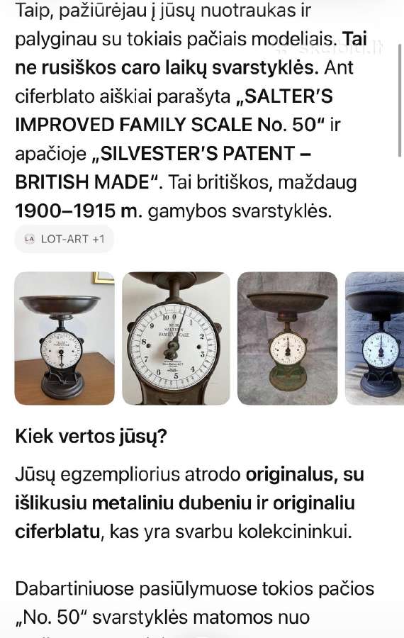 Senovinės caro laikų svarstyklės - nuotraukos Nr. 5
