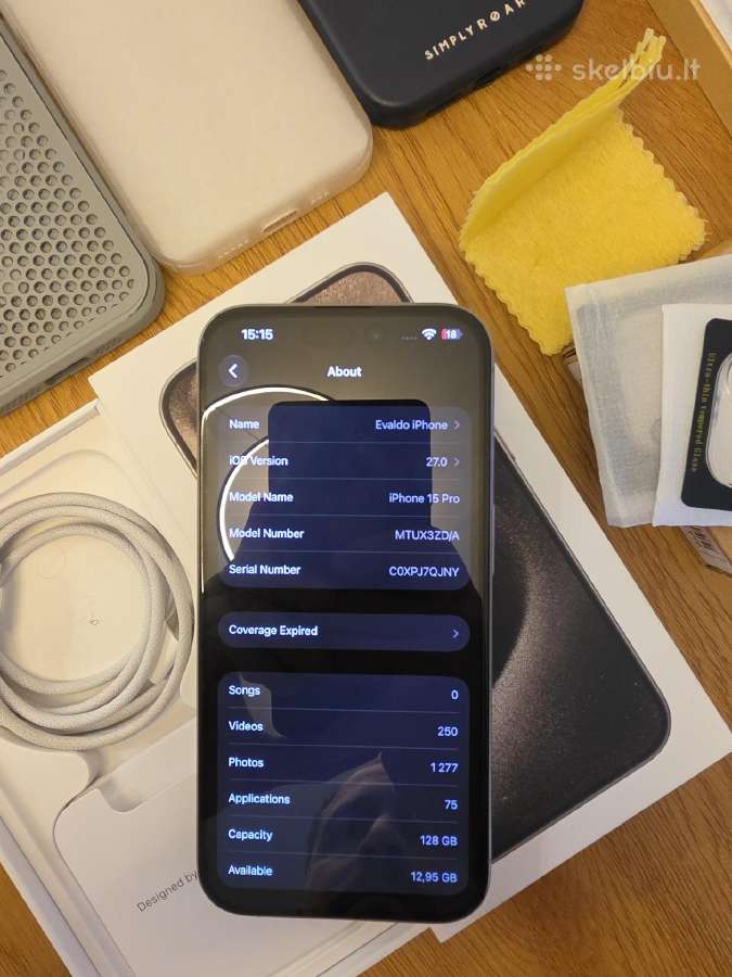 Apple iPhone 15 Pro 128gb natural titanium - nuotraukos Nr. 9