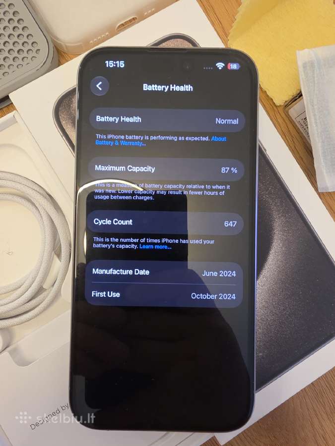 Apple iPhone 15 Pro 128gb natural titanium - nuotraukos Nr. 10