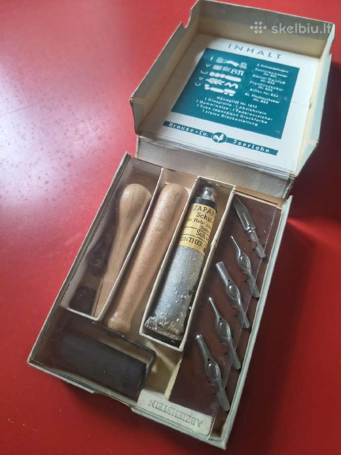 Naujas Lino Raižymo rinkinys.vokietija 1940-1950 - nuotraukos Nr. 2