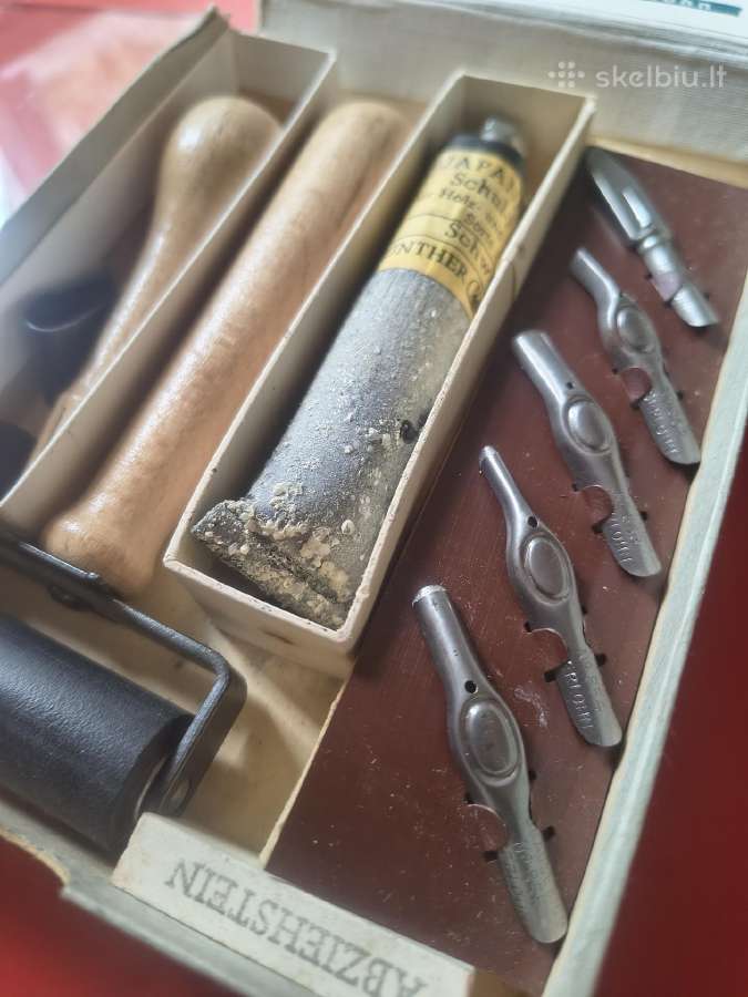 Naujas Lino Raižymo rinkinys.vokietija 1940-1950 - nuotraukos Nr. 3