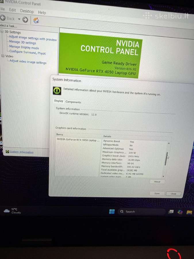 Lenovo Loq Rtx 4050 su 24gb RAM - nuotraukos Nr. 7