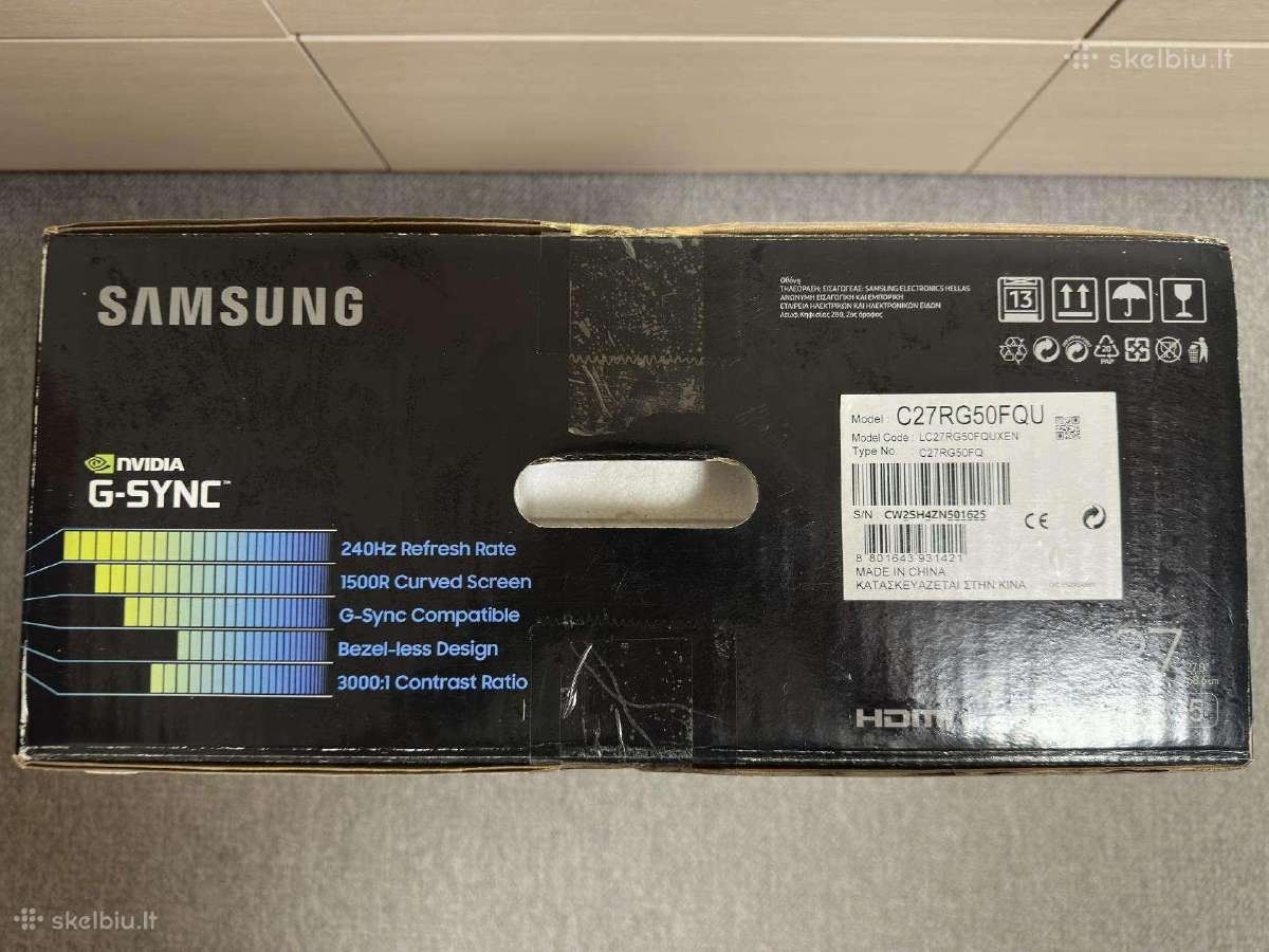 Monitorius Samsung Lc27rg50fqu 240hz Fhd Daužtas - nuotraukos Nr. 11