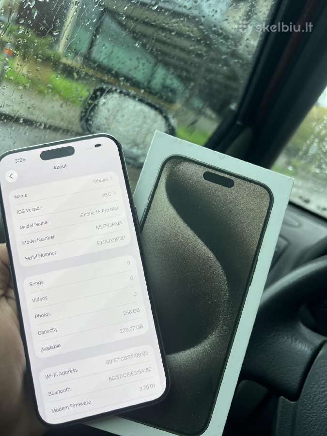 iPhone 15 pro max 256gb - nuotraukos Nr. 4