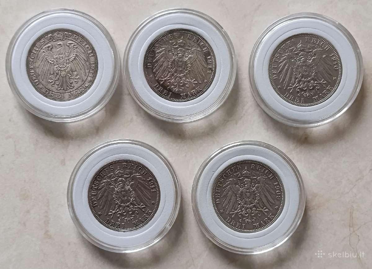 Įvairios Vokietijos imperija 3 markės - nuotraukos Nr. 2