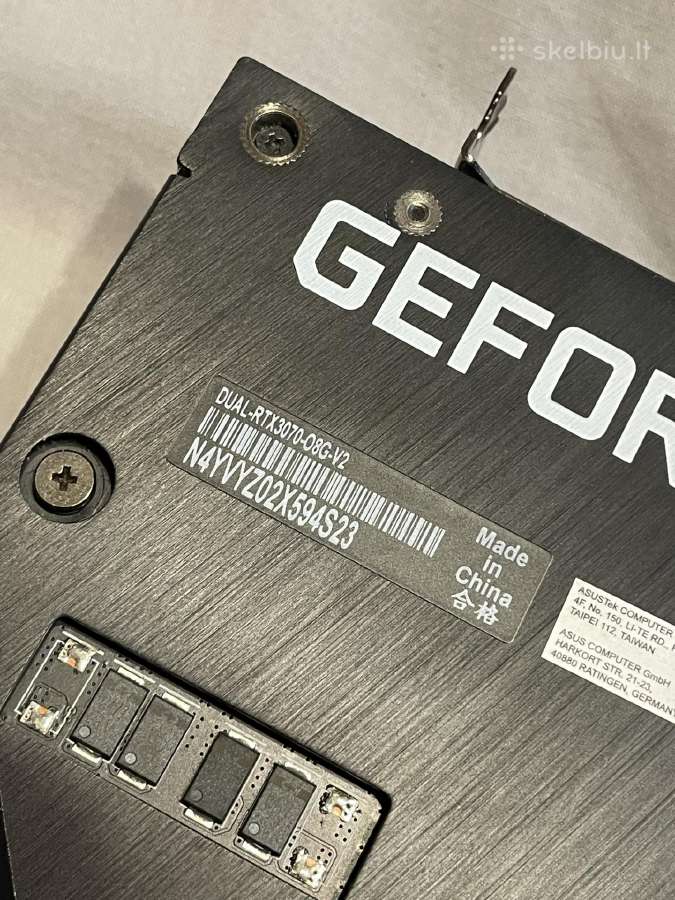 Asus Dual Geforce Rtx 3070 V2 Oc Edition 8gb Gddr6 - nuotraukos Nr. 5