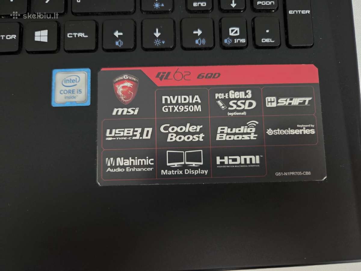 Msi laptopas - nuotraukos Nr. 3