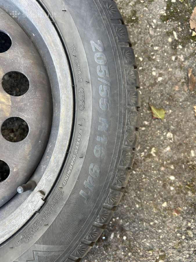 Plieniniai r-16 ratlankiai su žieminėmis padangomi - nuotraukos Nr. 3