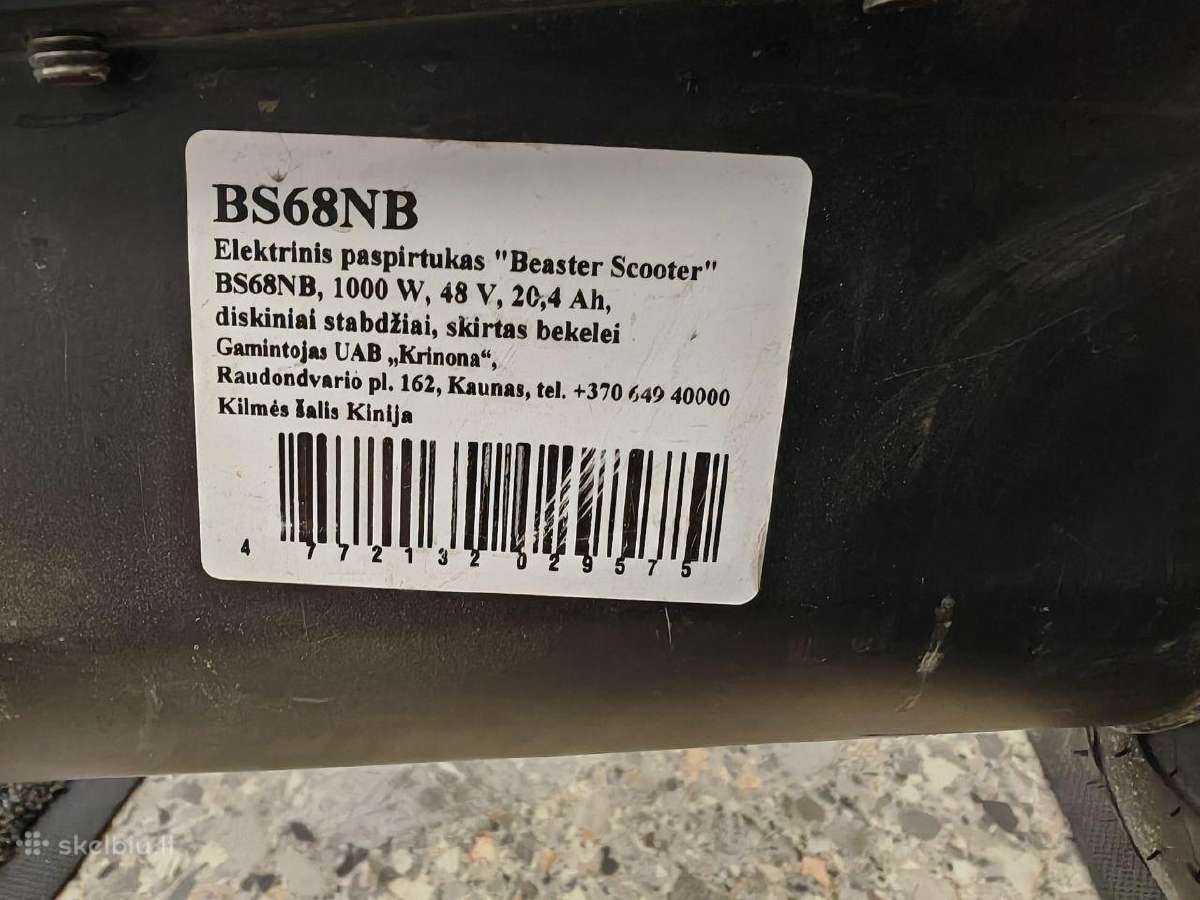 Beaster Scooter Bs68nb - nuotraukos Nr. 11