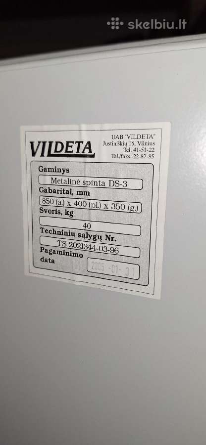 Metalinis seifas / spinta, svoris 40 kg - nuotraukos Nr. 5