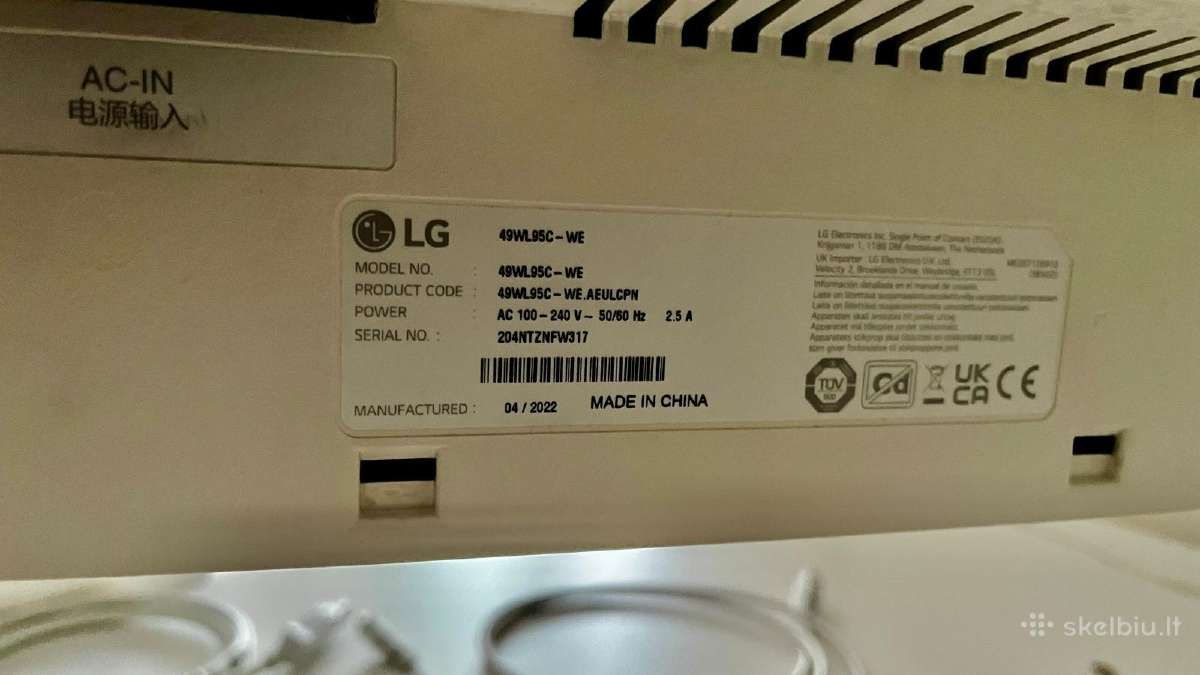 Ultrawide Monitorius LG 49wl95c-we - nuotraukos Nr. 2