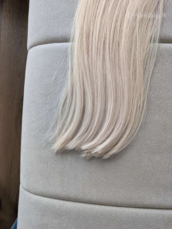 Nauji slaviški plaukai, 60 cm, 92 g, blond - nuotraukos Nr. 4