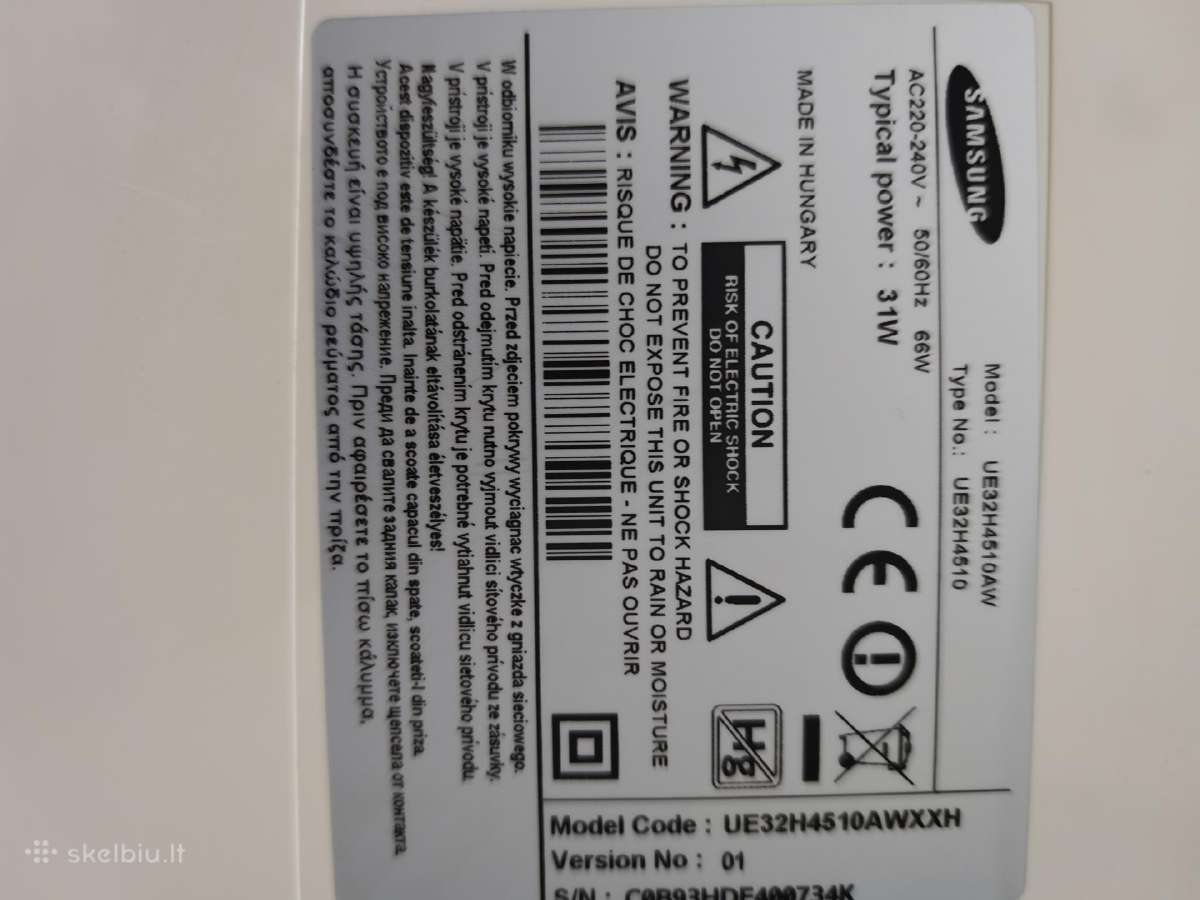 Samsung baltas televizorius - nuotraukos Nr. 2