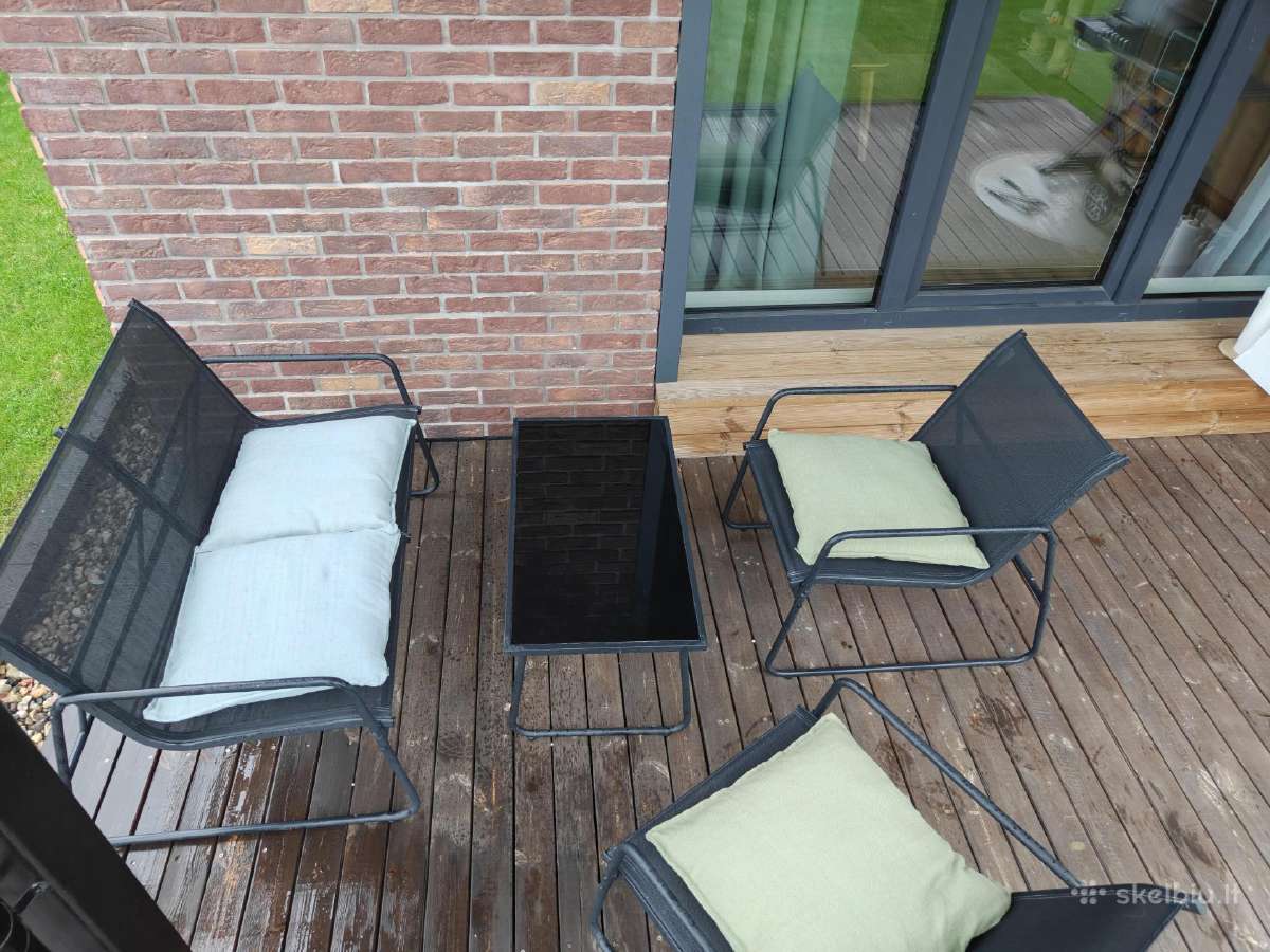 Sodo baldų komplektas (kėdės, sofa ir staliukas) - nuotraukos Nr. 6