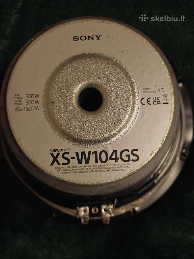 Sony XS-w104gs žemadažnis - nuotraukos Nr. 3